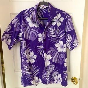Purple Hawaiian Floral Shirt